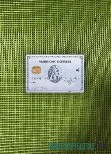 Frente fotográfica do cartão AMEX Platinum dos EUA Chase Bank exemplo real